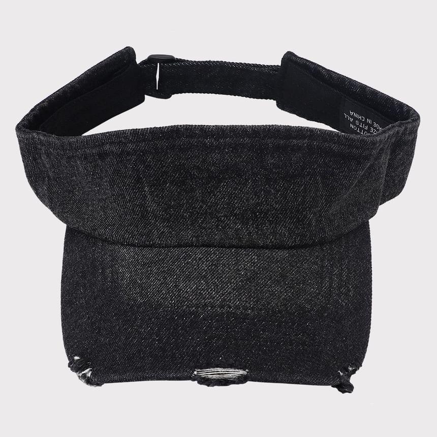 Washed Distressed Denim Visor Product Image