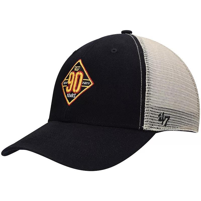 Mens 47 Black/Natural Washington Commanders 90th Season MVP Trucker Snapback Hat Product Image