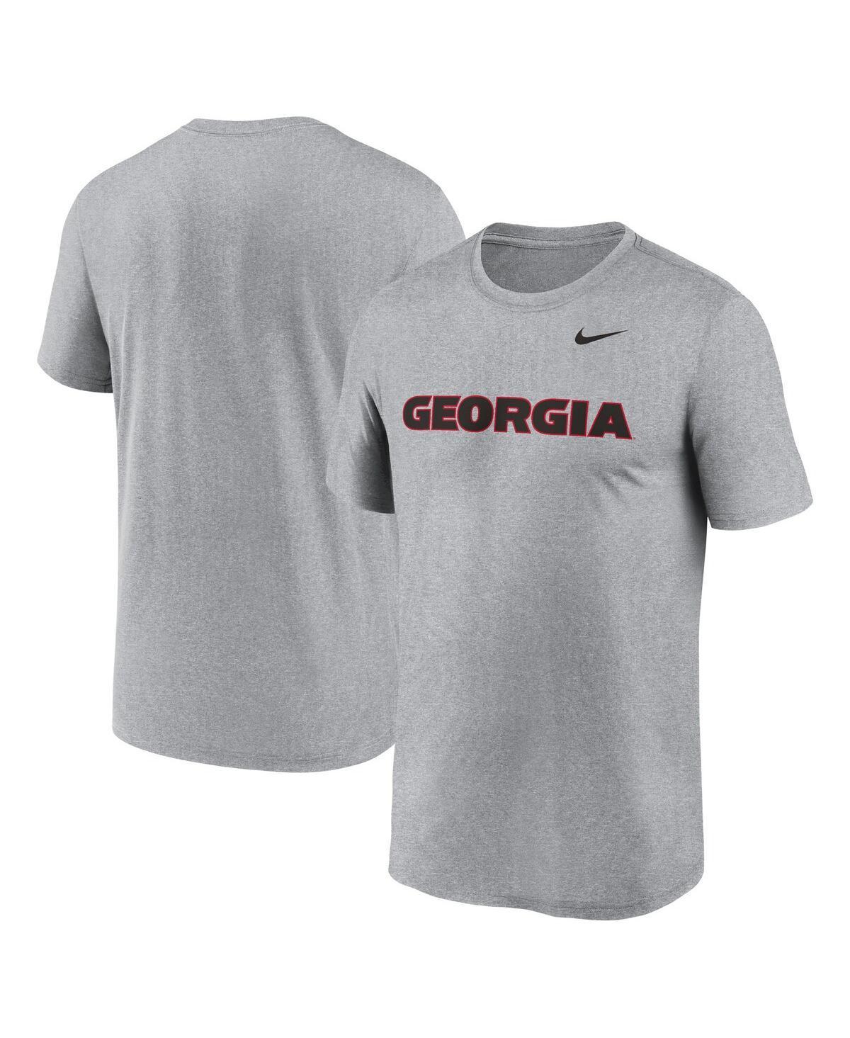 Nike Mens Heather Gray Georgia Bulldogs Primetime Legend Wordmark T-Shirt Product Image