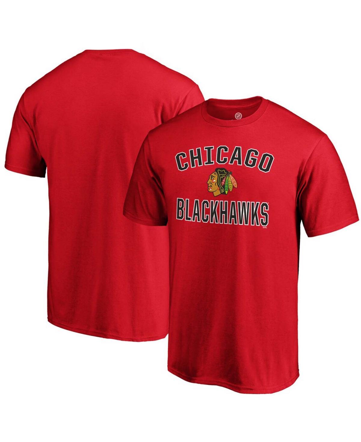 Mens Red Chicago Blackhawks Team Victory Arch T-shirt Product Image