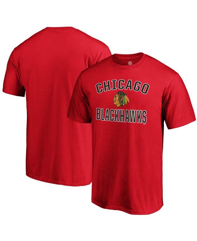 Mens Red Chicago Blackhawks Team Victory Arch T-shirt Product Image