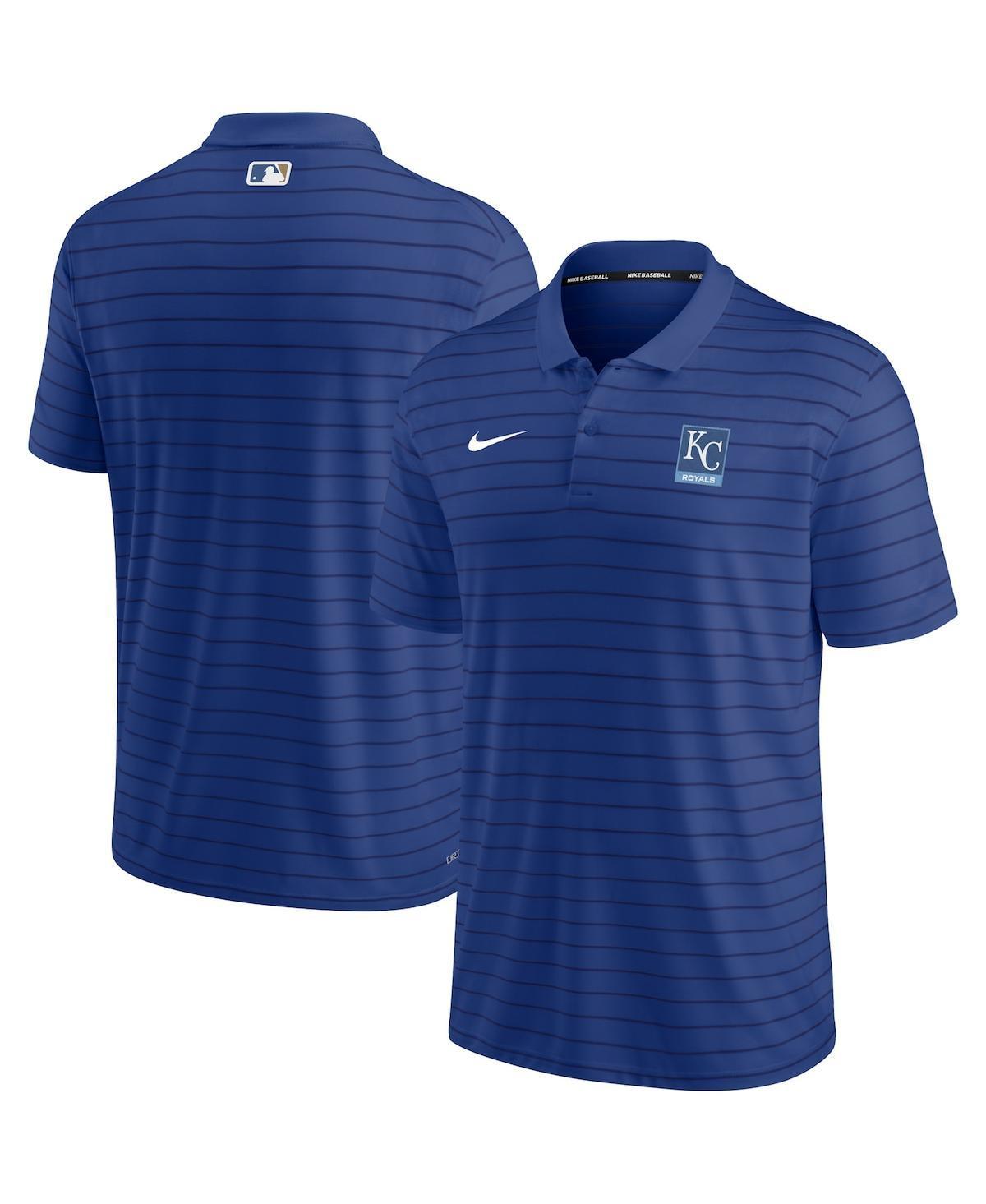 Men's Nike Navy Milwaukee Brewers Authentic Collection Striped Performance Pique Polo Product Image