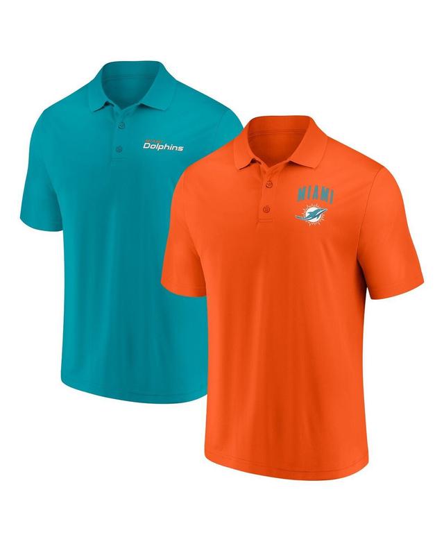 Fanatics Mens Miami Dolphins Lockup Two-Pack Polo Set - Blue Product Image