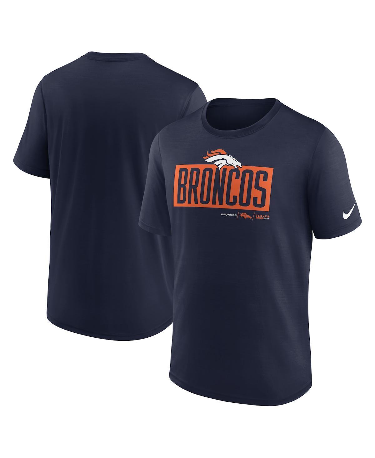 Nike Mens Navy Denver Broncos Exceed Performance T-Shirt Product Image