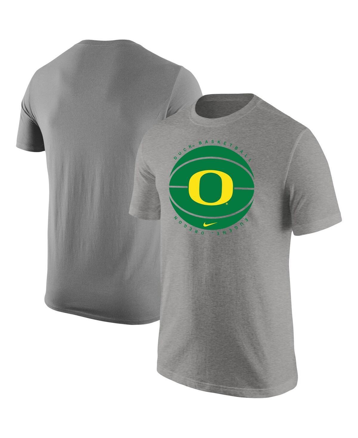 Mens Nike Heather Gray Oregon Ducks Basketball Logo T-Shirt Product Image