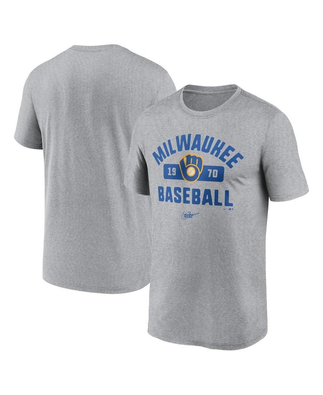 Mens Nike Heather Gray Milwaukee Brewers Legend T-Shirt Product Image