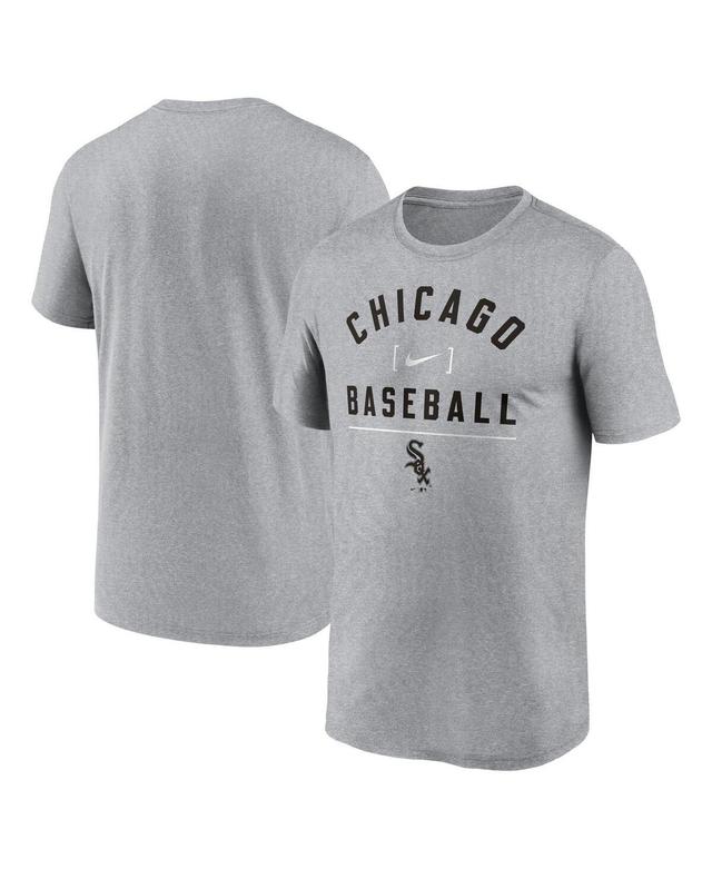 Nike Mens Heather Charcoal Chicago White Sox Arch Baseball Stack Performance T-Shirt Product Image