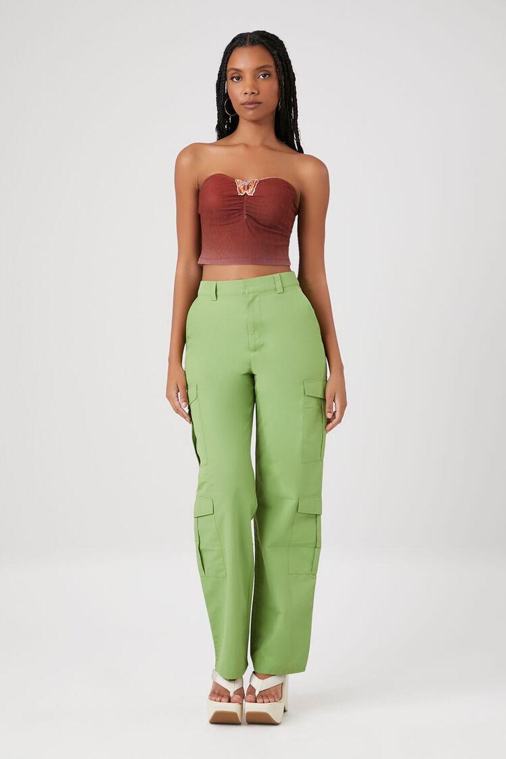 Butterfly Cropped Tube Top | Forever 21 Product Image