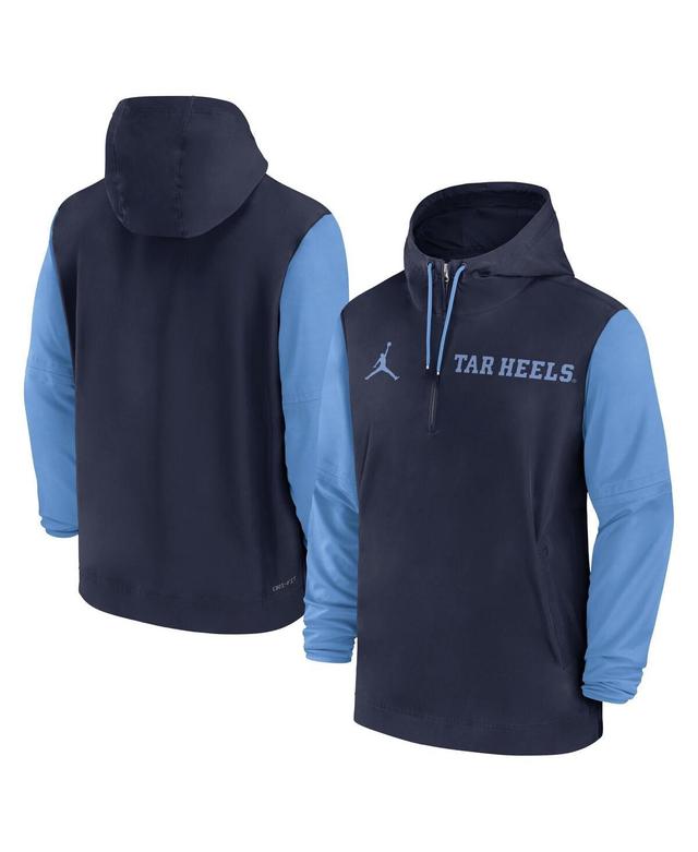 Jordan Mens Navy North Carolina Tar Heels 2024 Sideline Pregame Player Half-Zip Hoodie - Navy Product Image