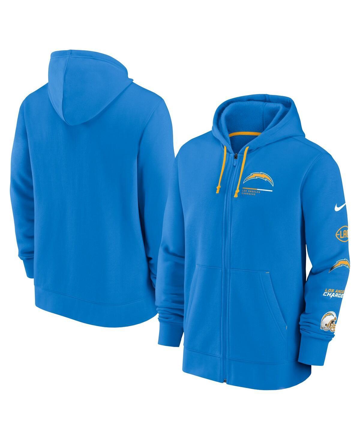 Mens Nike Powder Blue Los Angeles Chargers Surrey Full-Zip Hoodie Product Image