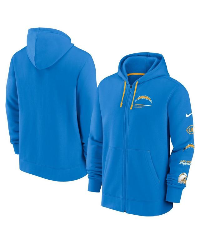 Mens Nike Powder Blue Los Angeles Chargers Surrey Full-Zip Hoodie Product Image