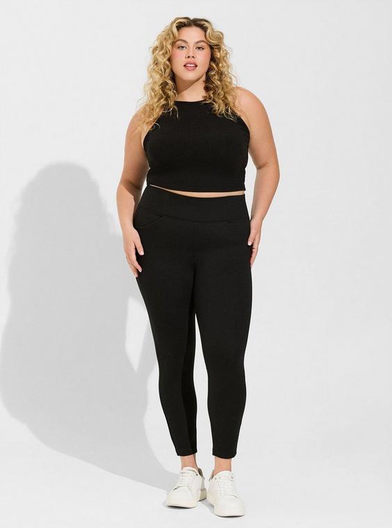 High-Rise Pocket Pixie Skinny Luxe Ponte Pant product image