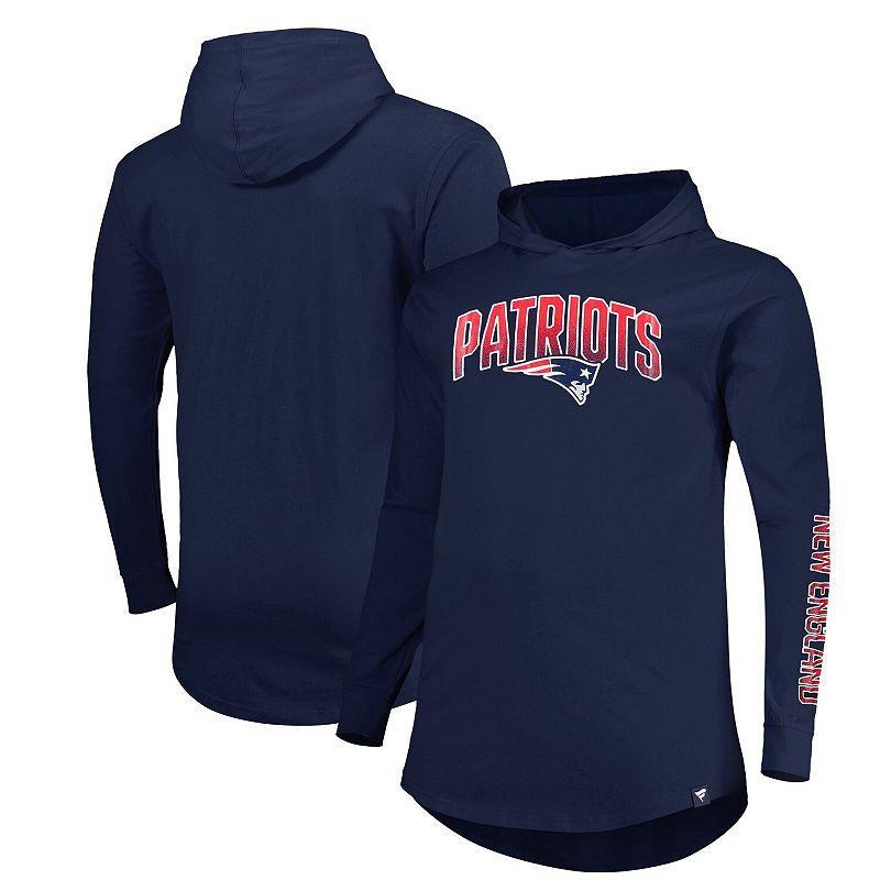 Men's Fanatics Branded Navy New England Patriots Big & Tall Front Runner Pullover Hoodie Product Image