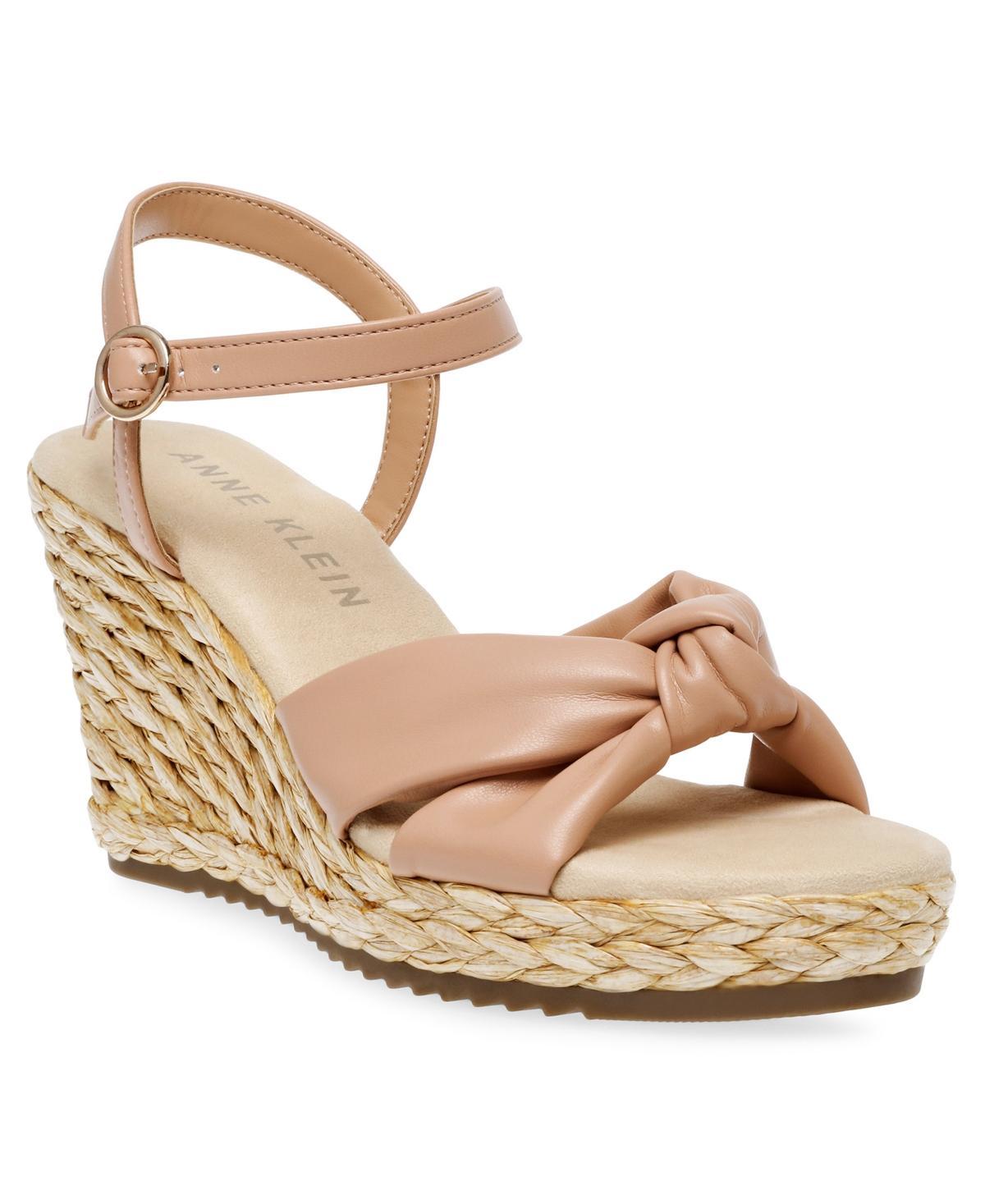 Anne Klein Womens Wheatley Ankle Strap Espadrille Wedge Sandals Product Image