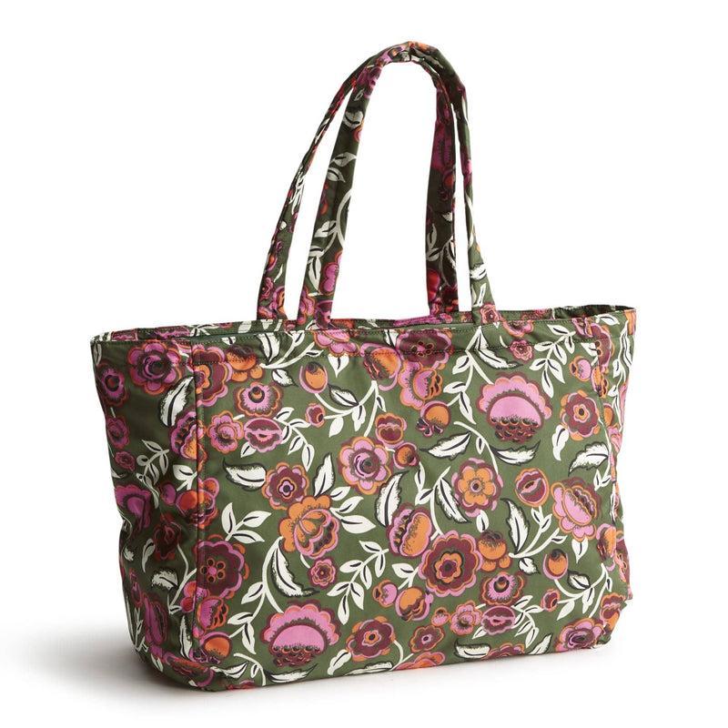 Vera Bradley Knollton Travel Tote Bag Women in Bubbly Flowers Green Green/Pink Product Image