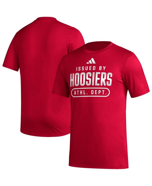 Mens adidas Crimson Indiana Hoosiers Sideline Aeroready Pregame T-shirt Product Image