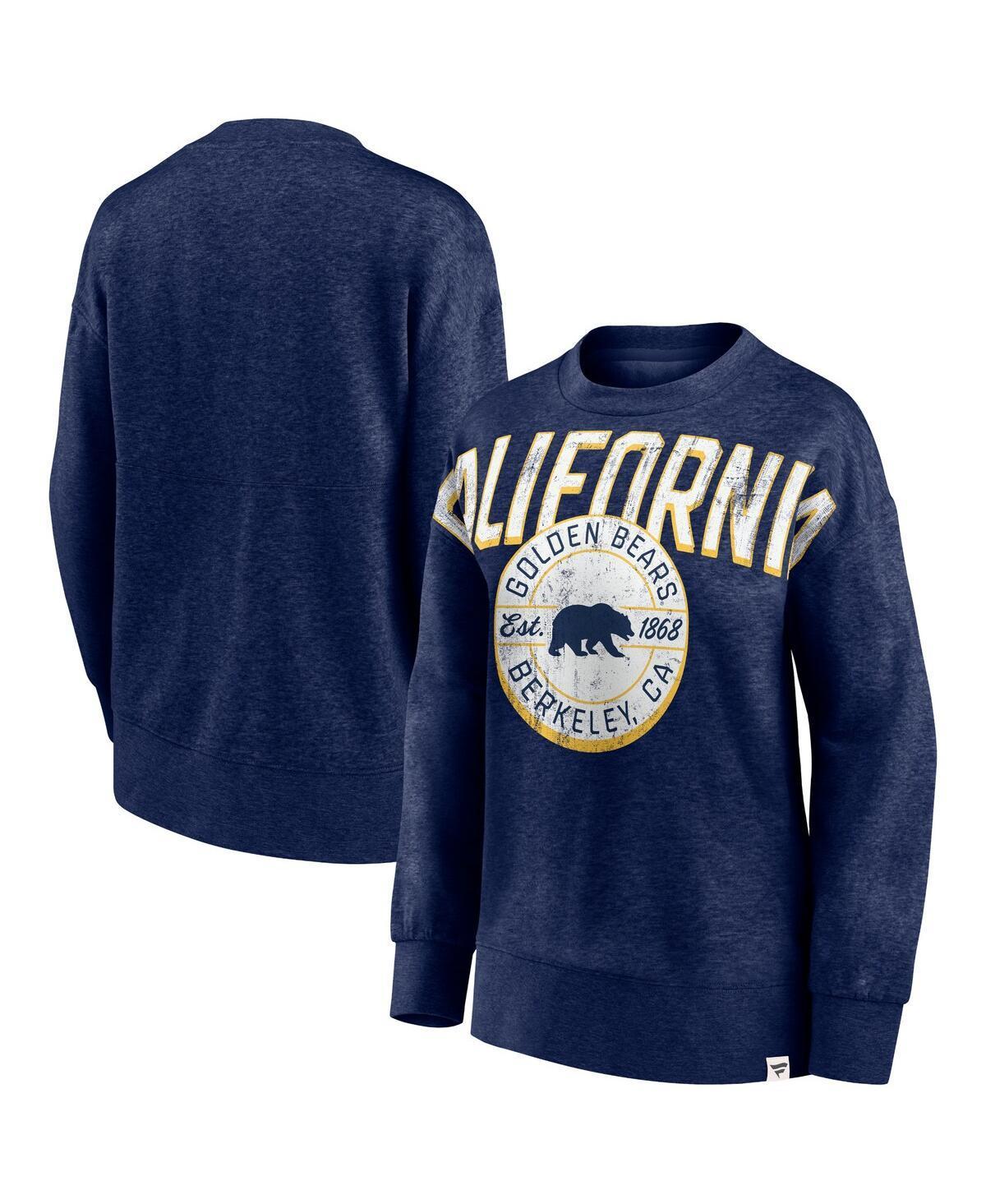 Womens Fanatics Heathered Navy Cal Bears Jump Distribution Pullover Sweatshirt Product Image