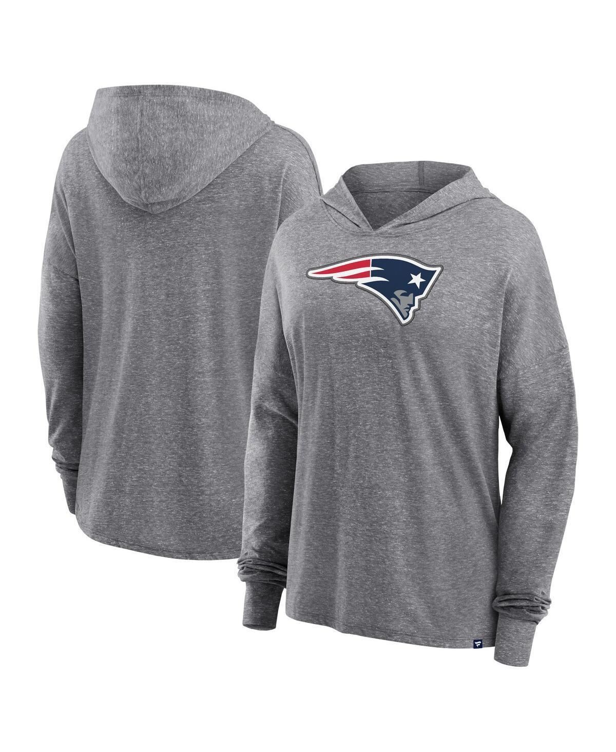 Womens Fanatics Branded Heather Gray New England Patriots Cozy Primary Pullover Hoodie Product Image