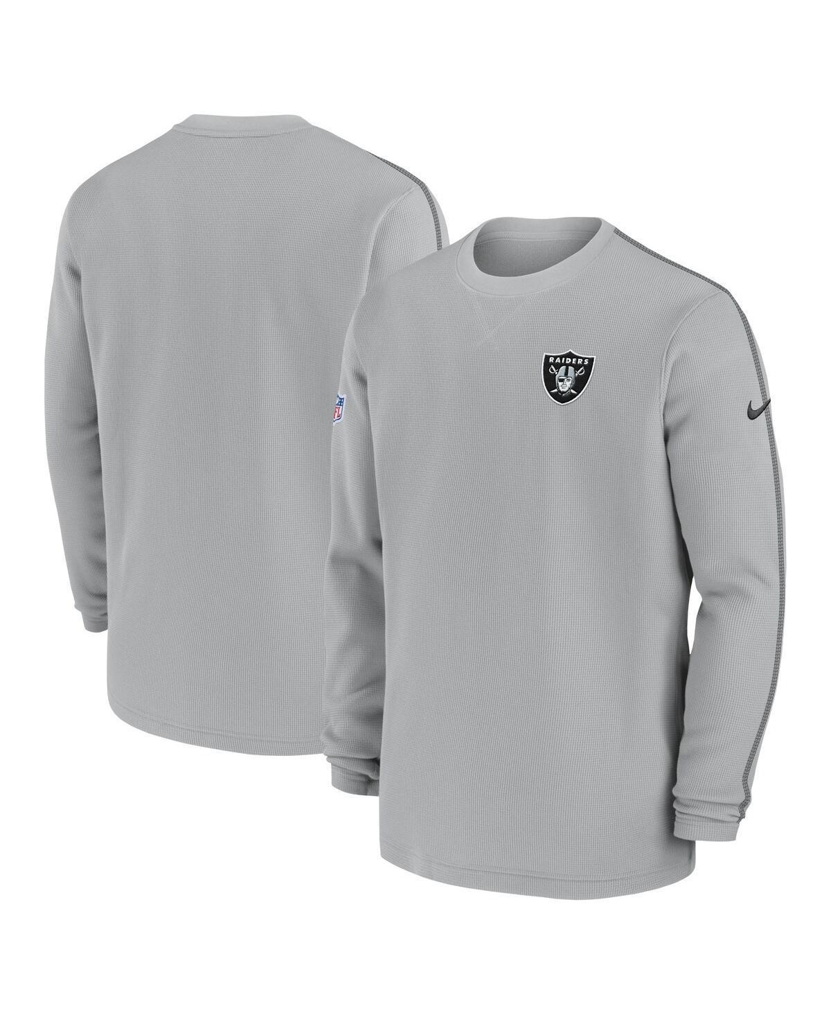 Nike Mens Gray Las Vegas Raiders 2024 Sideline Coaches Long Sleeve Top - Gray Product Image