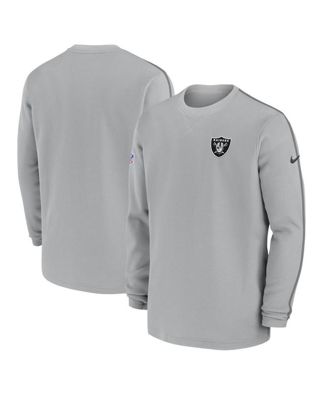 Nike Mens Gray Las Vegas Raiders 2024 Sideline Coaches Long Sleeve Top - Gray Product Image