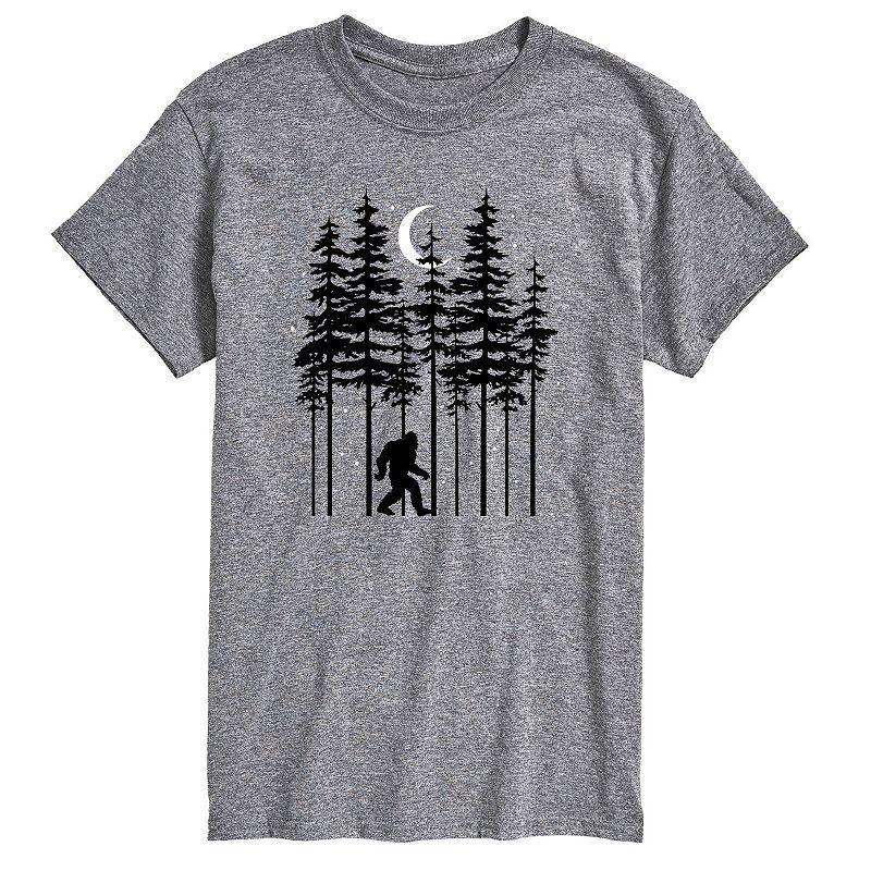 Mens Sasquatch Night Woods Tee Med Grey Product Image