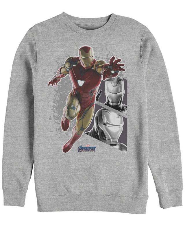 Mens Marvel Avengers Endgame Iron Man Panels Sweatshirt Athletic Grey Product Image