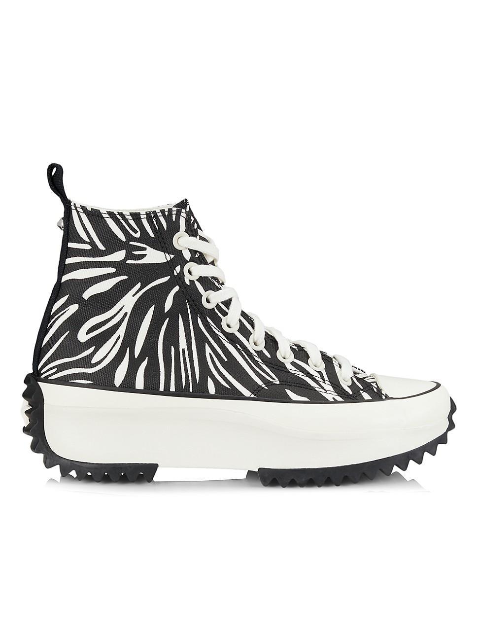 Womens Run Star Hike Zebra-Print High-Top Sneakers Product Image