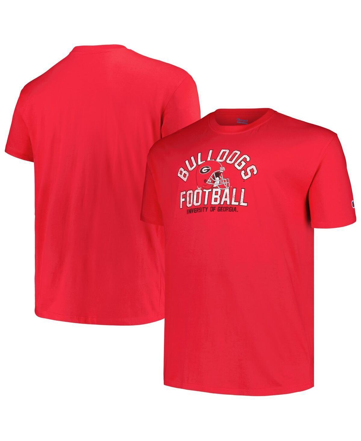 Mens Champion Georgia Bulldogs Big & Tall Football Helmet T-Shirt Product Image