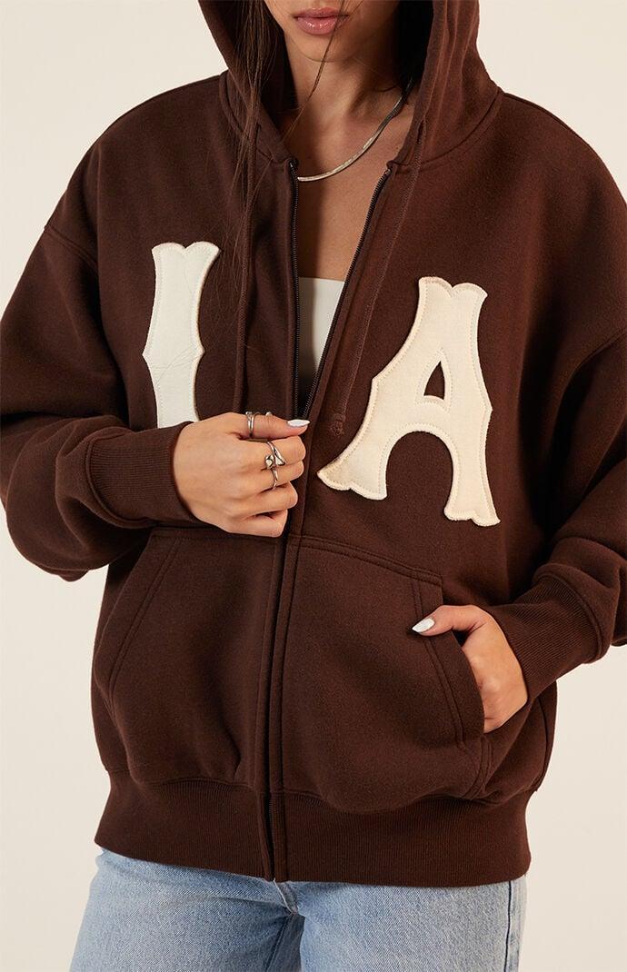 Womens LA Zip Up Hoodie Product Image