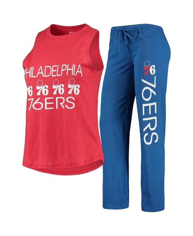 Womens Concepts Sport Royal Philadelphia 76ers Tank Top and Pants Sleep Set - Royal Product Image