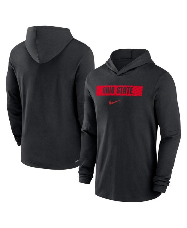 NIKE Men's Duke Devils Sideline Hoodie Performance Long Sleeve T-shirt In Royal Product Image