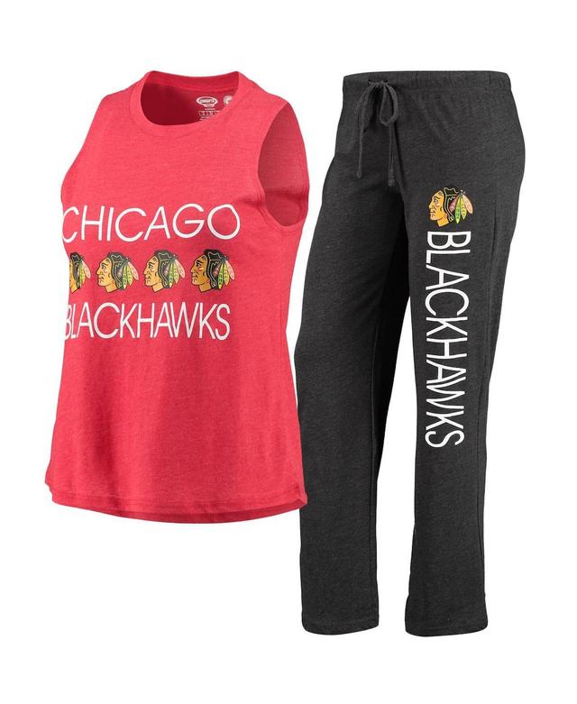 Womens Concepts Sport Red Chicago Blackhawks Meter Tank Top and Pants Sleep Set - Red Product Image