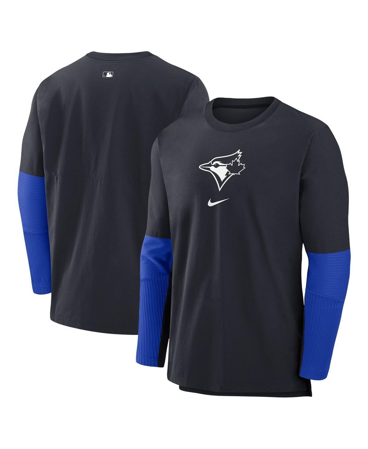 Nike Mens Navy Toronto-Blue Jays 2024 City Connect Authentic Collection Player Tri-Blend Performance Pullover Top Product Image