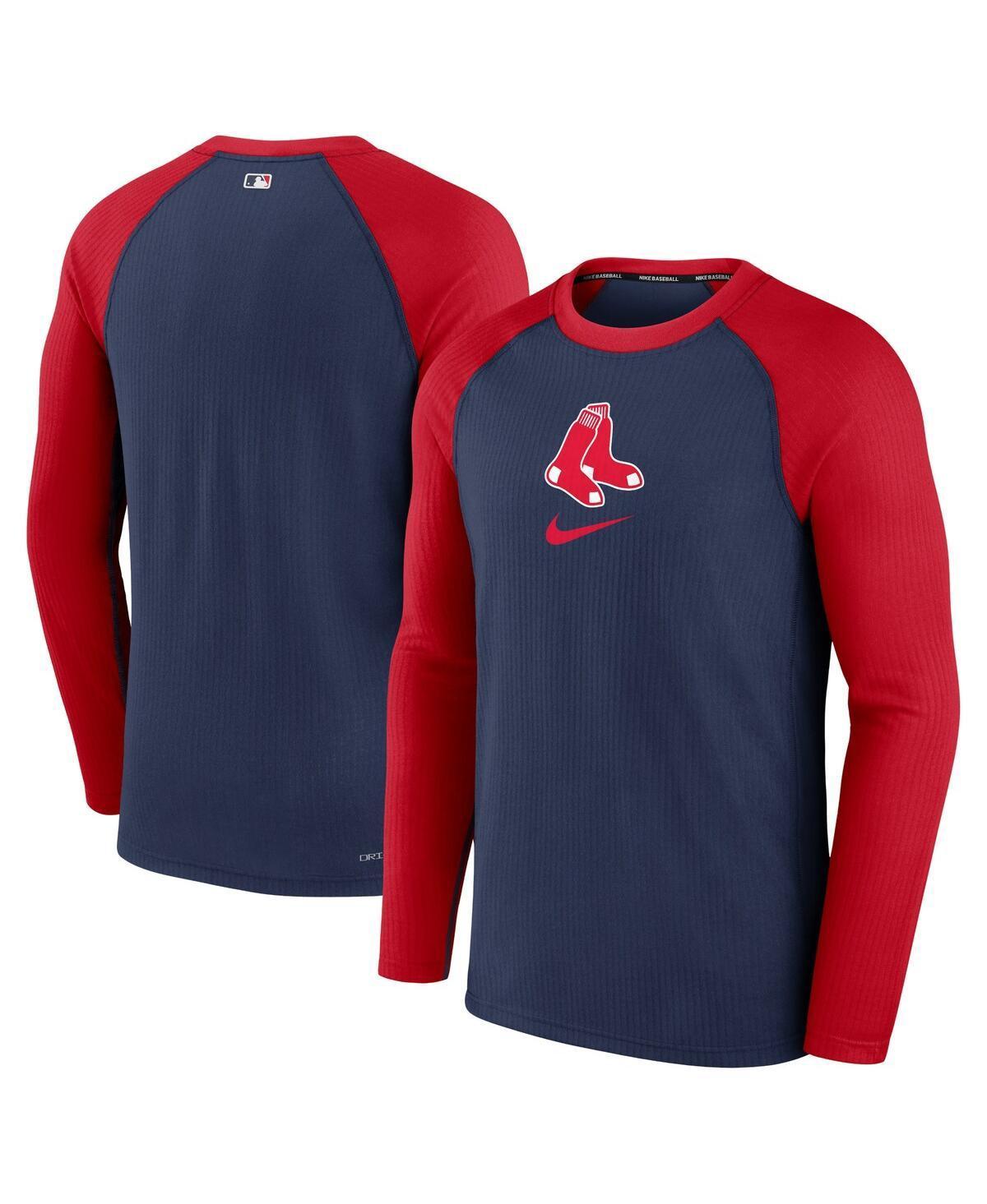 Mens Nike Royal/Red Texas Rangers Game Authentic Collection Performance Raglan Long Sleeve T-Shirt Blue Product Image