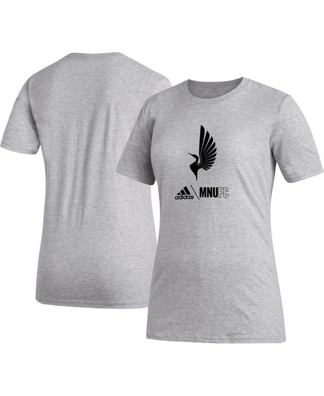 Womens adidas Heather Gray Minnesota United FC AEROREADY Club Icon T-Shirt Product Image