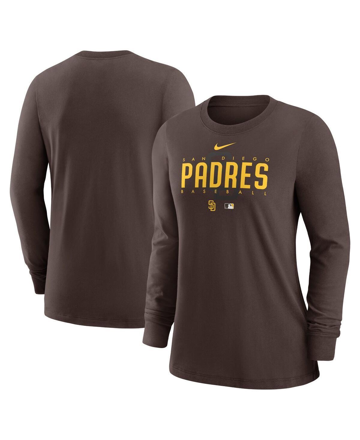 Womens Nike Brown San Diego Padres Authentic Collection Legend Performance Long Sleeve T-Shirt Product Image