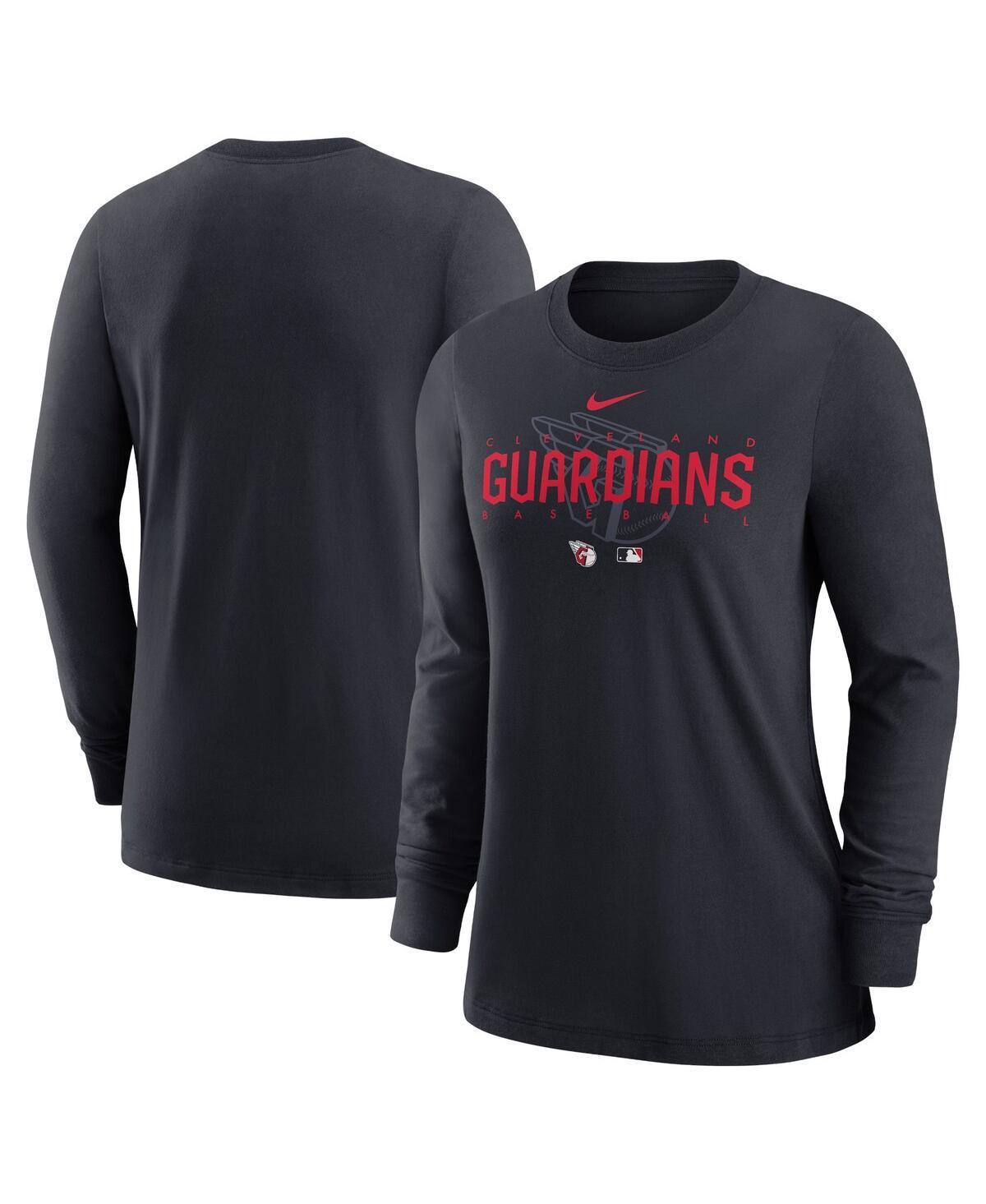 Womens Nike Navy Cleveland Guardians Authentic Collection Legend Performance Long Sleeve T-shirt Product Image