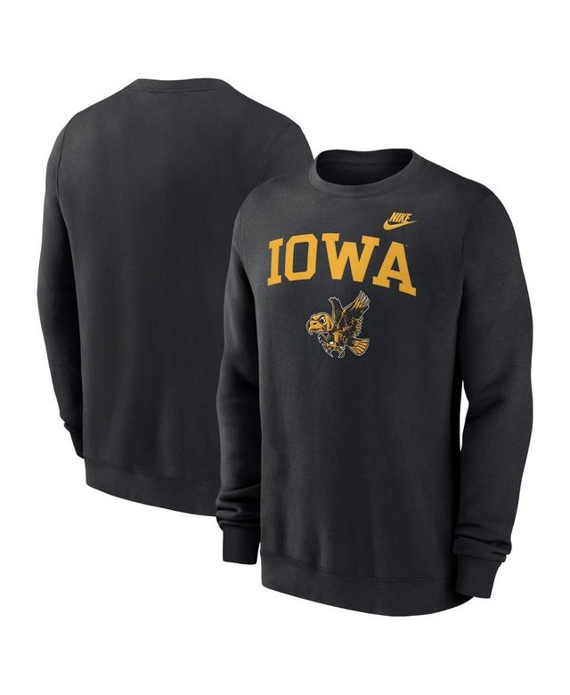 Mens Nike Iowa Hawkeyes Legacy Classic Tackle Twill EmbroideredArch Over Logo Pullover Sweatshirt Product Image