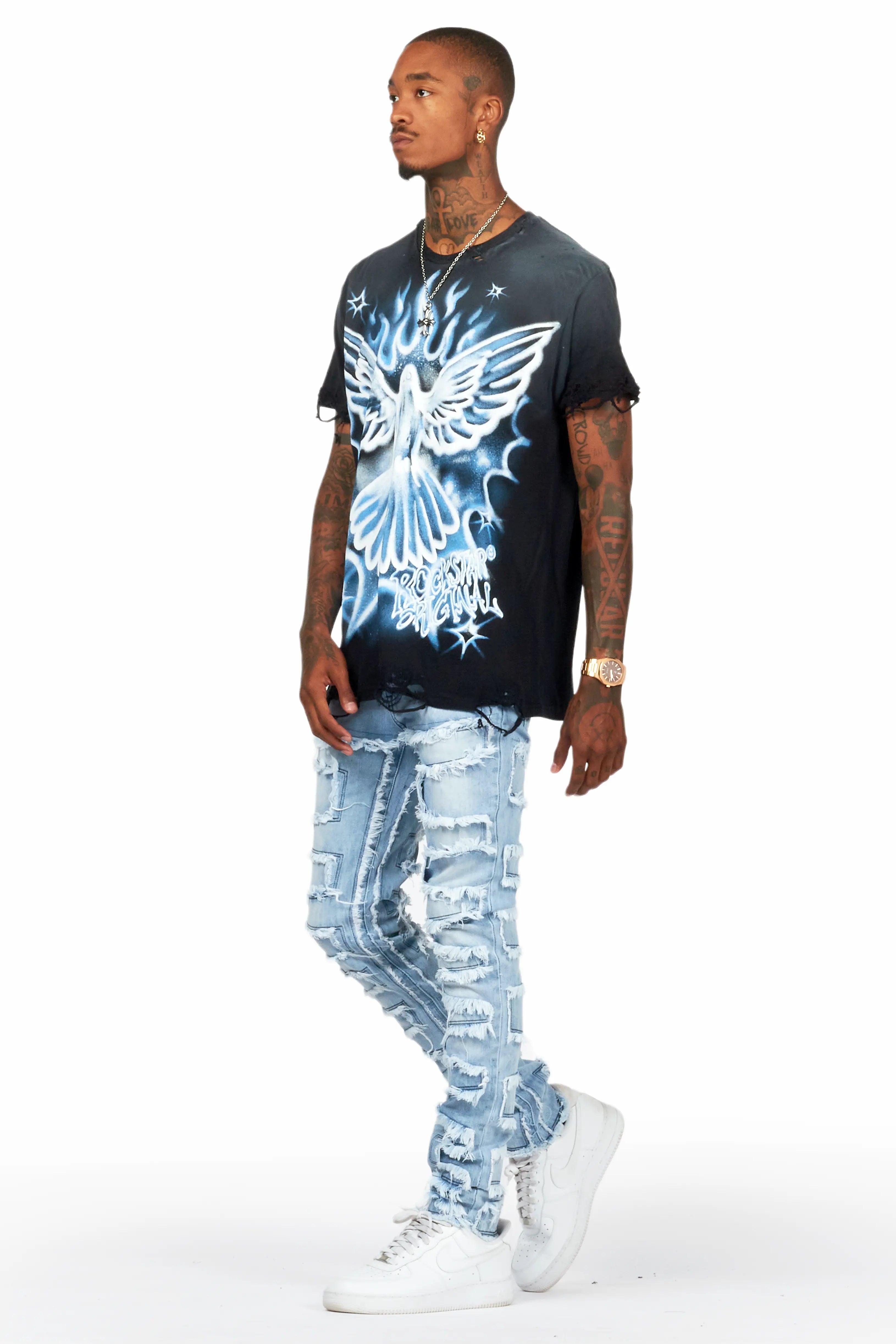 Shake Light Blue Slim Fit Jean Male Product Image