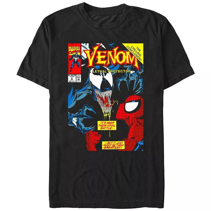 Mens Spider-Man Venom Lethal Protector Comic Cover Graphic Tee Product Image