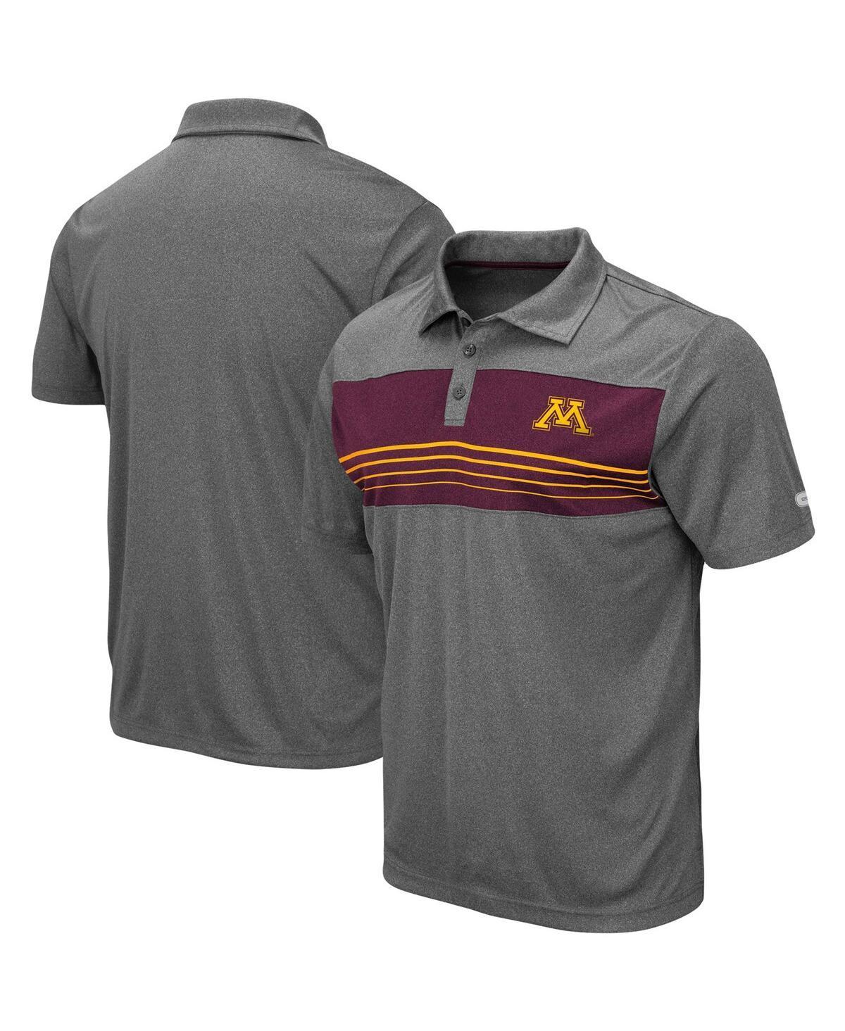 Mens Colosseum Heathered Charcoal Georgetown Hoyas Smithers Polo Product Image