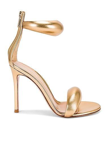 Gianvito Rossi Bijoux Heels in Metallic Gold Product Image