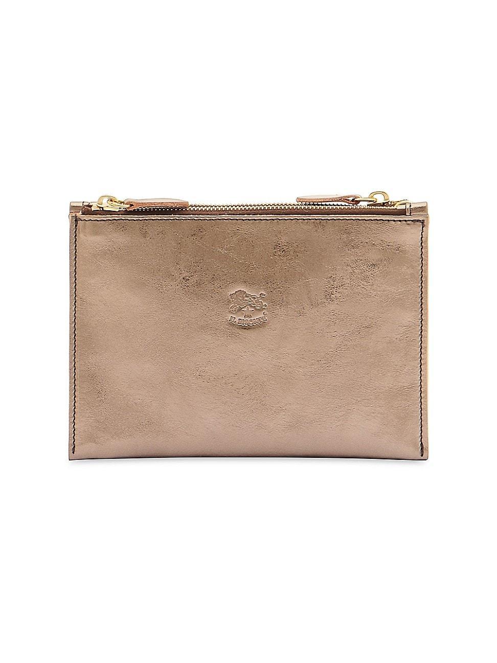 Womens Vacchetta Leather Clutch Product Image