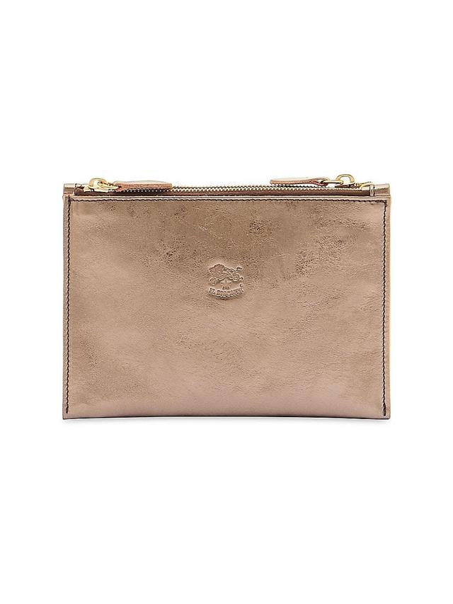 Womens Vacchetta Leather Clutch Product Image