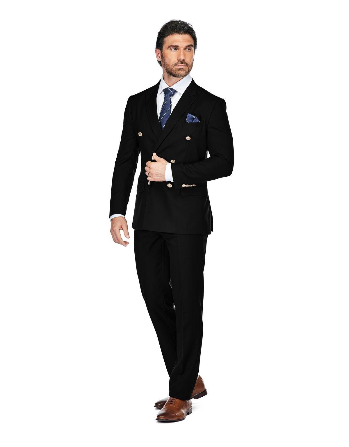 Gino Vitale Mens 2-Piece Slim Fit Double Breasted Suit Product Image