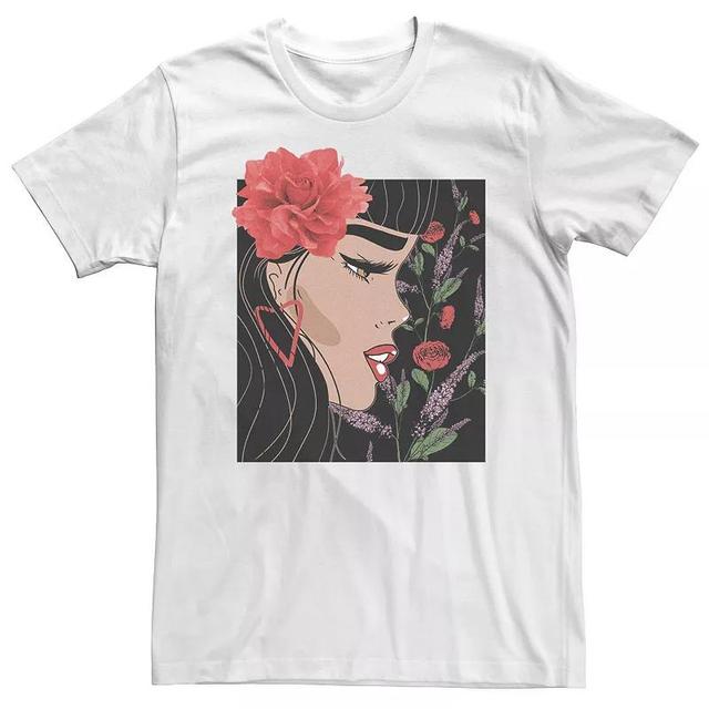 Big & Tall Trendy Latina Rose Profile Tee, Mens Product Image