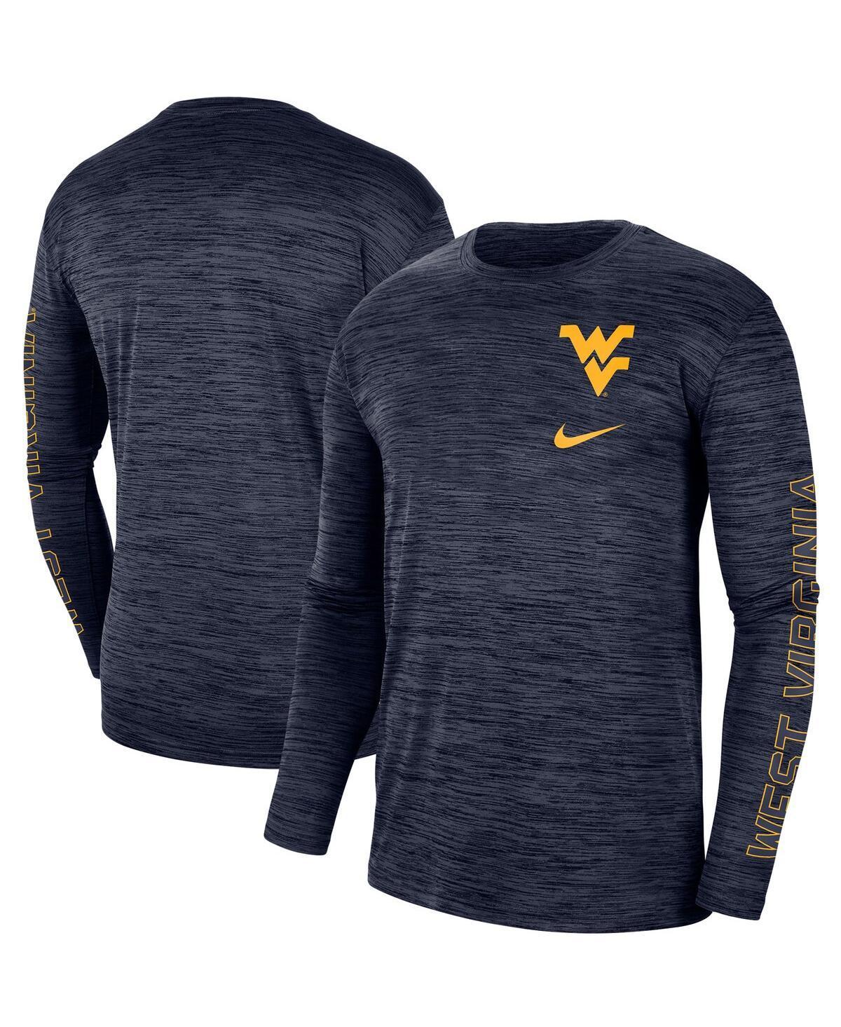 Mens Nike Navy West Virginia Mountaineers Velocity Legend Team Performance Long Sleeve T-shirt Product Image