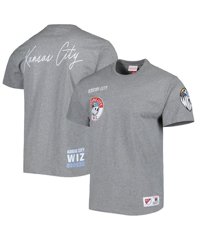 Mens Mitchell & Ness Heather Gray Sporting Kansas City City T-shirt Product Image