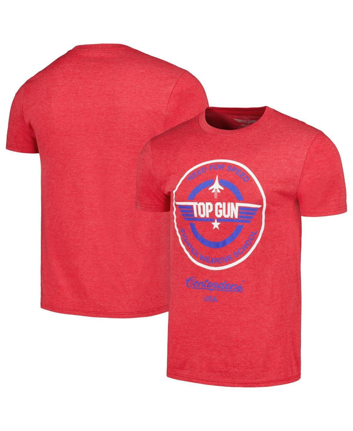 Mens Contenders Clothing Heather Red Top Gun Crest T-shirt Product Image