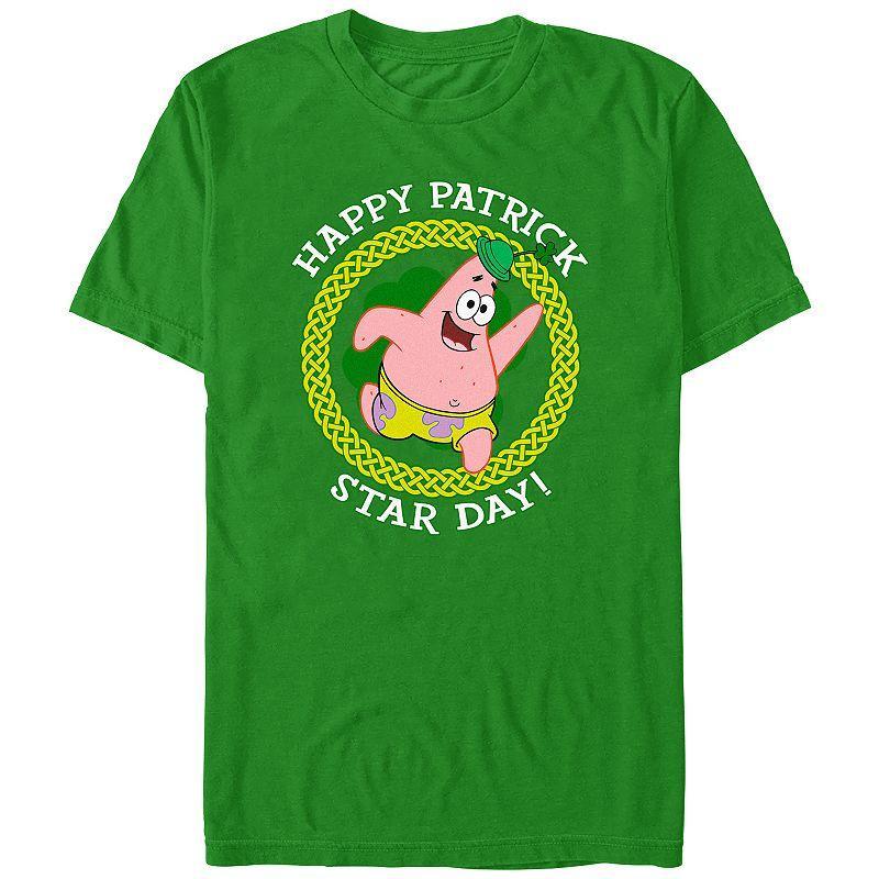 Mens SpongeBob SquarePants Happy Patrick Star Day Graphic Tee Product Image